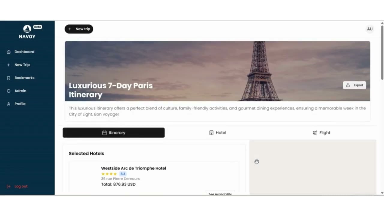 Video thumbnail: How to Plan a Full Trip in Minutes with Navoy - AI Travel Planning Demo