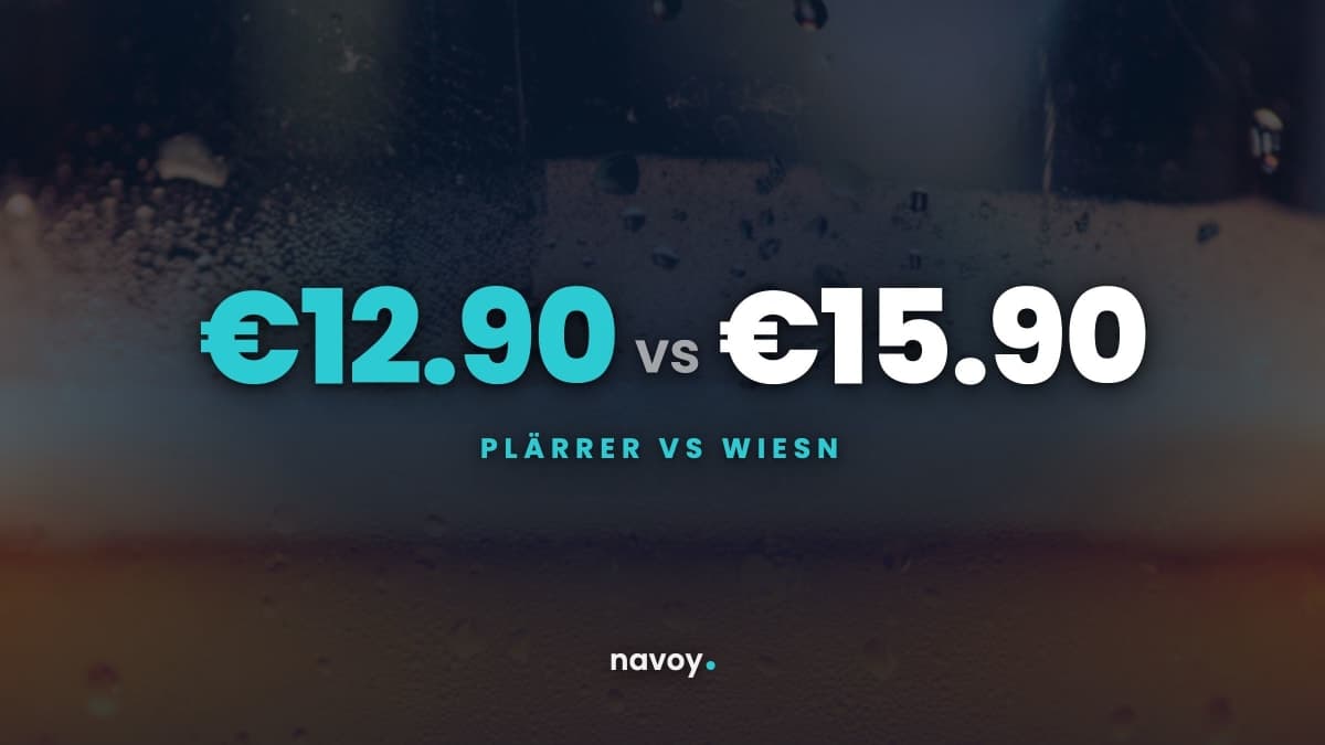 Augsburg Plärrer beer festival 2026 price comparison, 12.90 euros a liter against 15.90 euros at Munich Oktoberfest