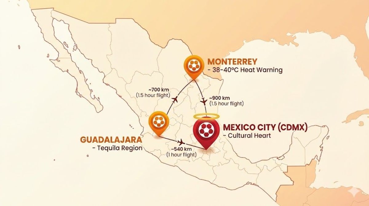 Mexico's three World Cup host cities — CDMX, Guadalajara, and Monterrey each offer a distinct experience.